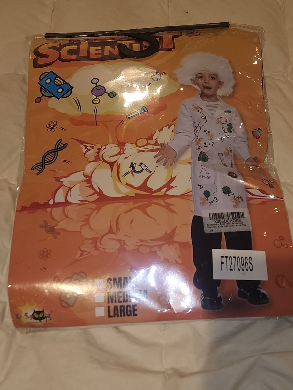 Mad Scientist  Kids Costume - White Lab Coat Outfit Child Small New